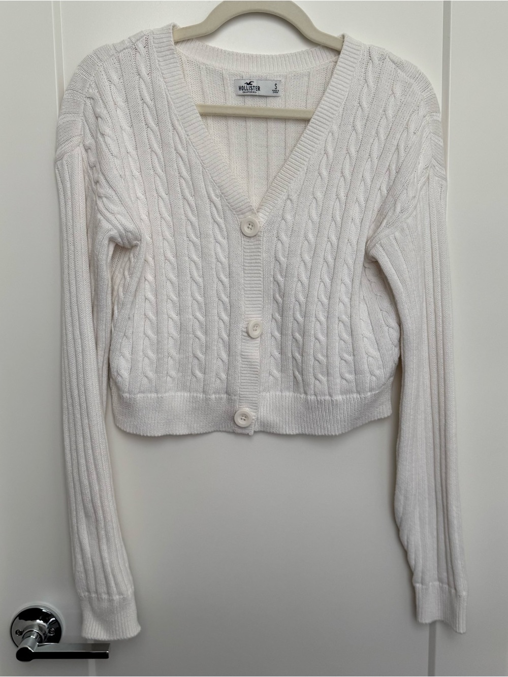 Hollister Crop Cable-Knit Cardigan